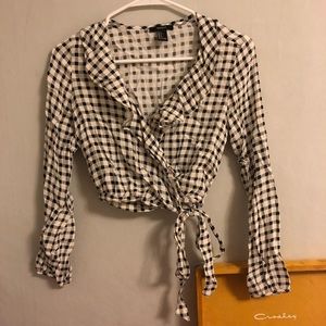 Forever 21 gingham blouse